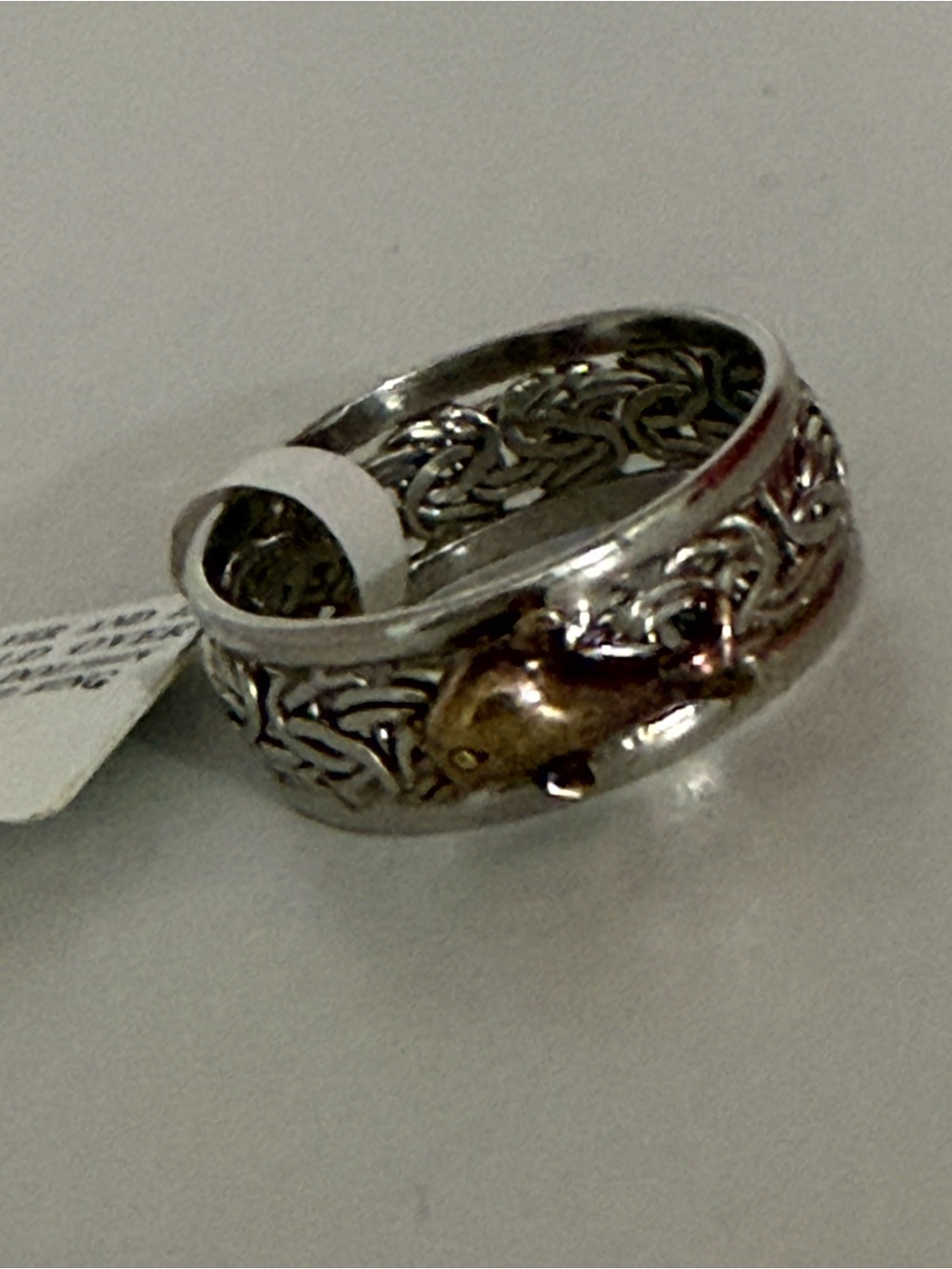 Sterling Silver Ring with Dolphin Accent